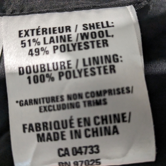 Groggy Black Wool Blend Chic Jacket with Silky Lining & Front Pockets - Picture 9 of 12